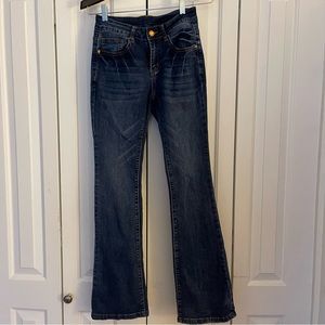 Mid Rise Flare Bootcut Darkwash Jeans